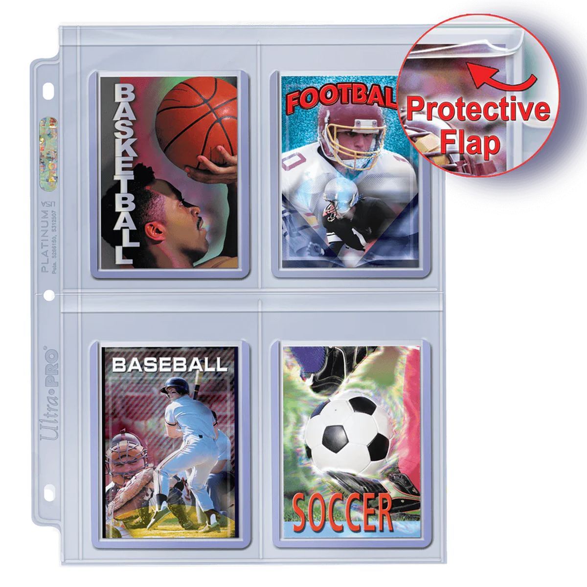 100 Pages de Classeur - 4 Cases Pour Toploaders : Secure Pages - Platinum Series - Ultra Pro