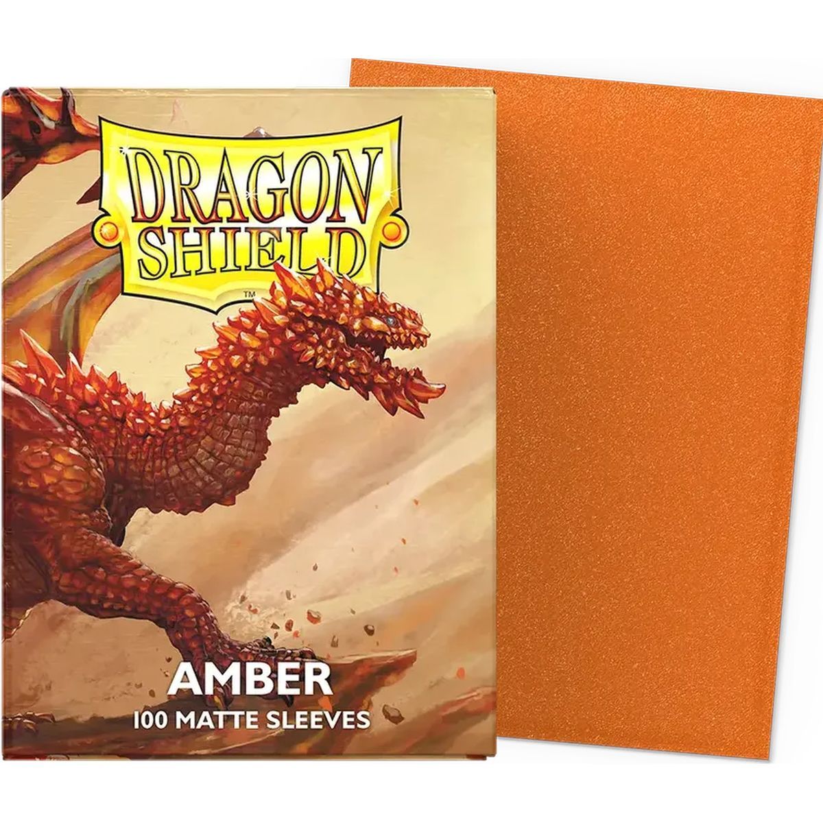 100 Protèges Cartes - Standard - Matte Amber - Dragon Shield