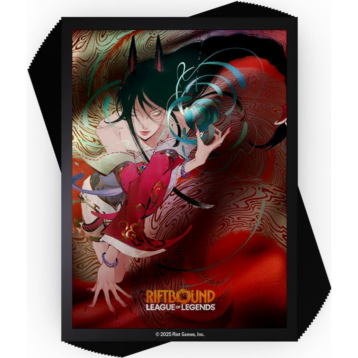 100 Protèges Cartes - Pochettes - Ahri - Riftbound League of Legends TCG - Set 1 Origins - Scellé