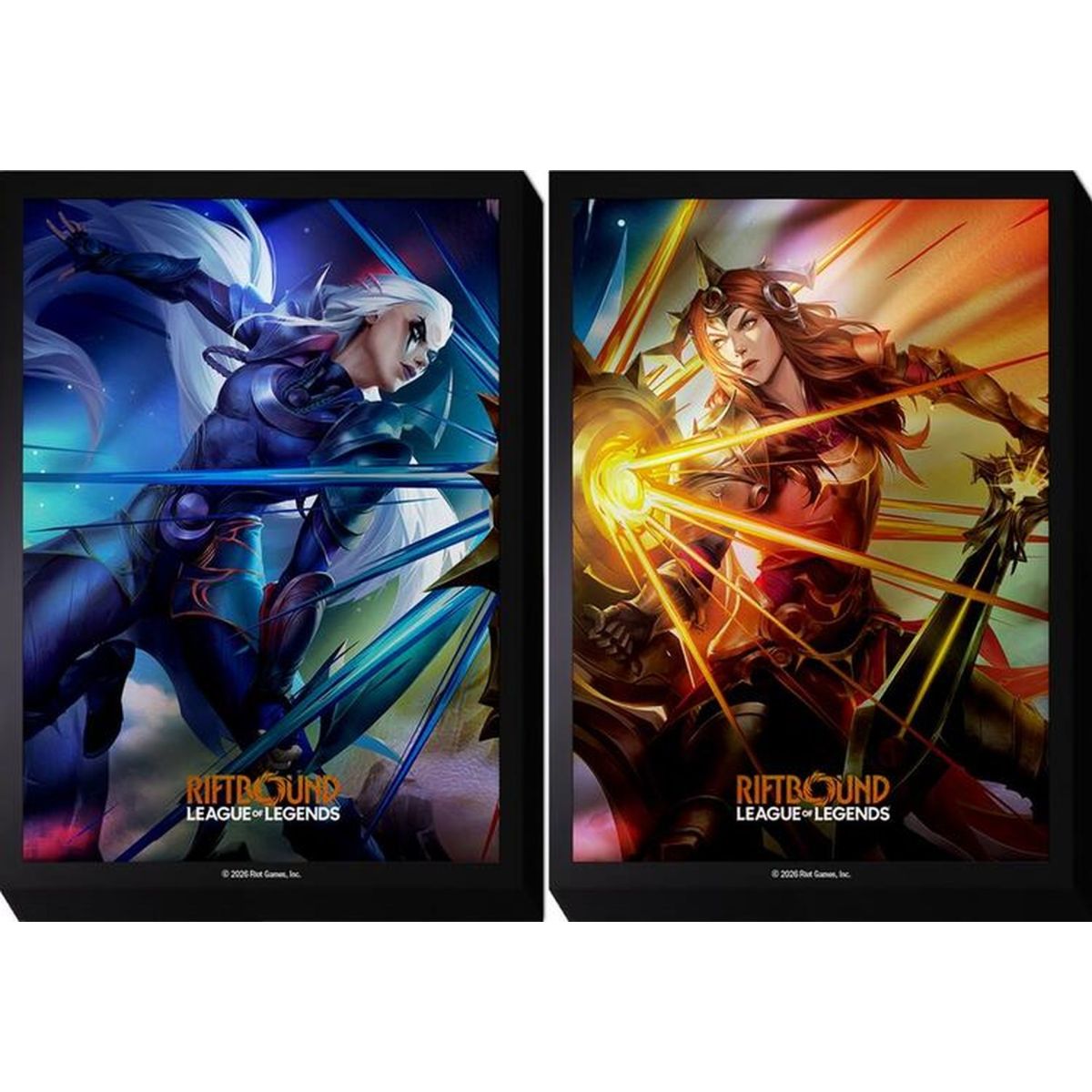 100 Protèges Cartes - Pochettes - Diana Vs Leona - Riftbound League of Legends TCG - Set 4 Vendetta- Scellé