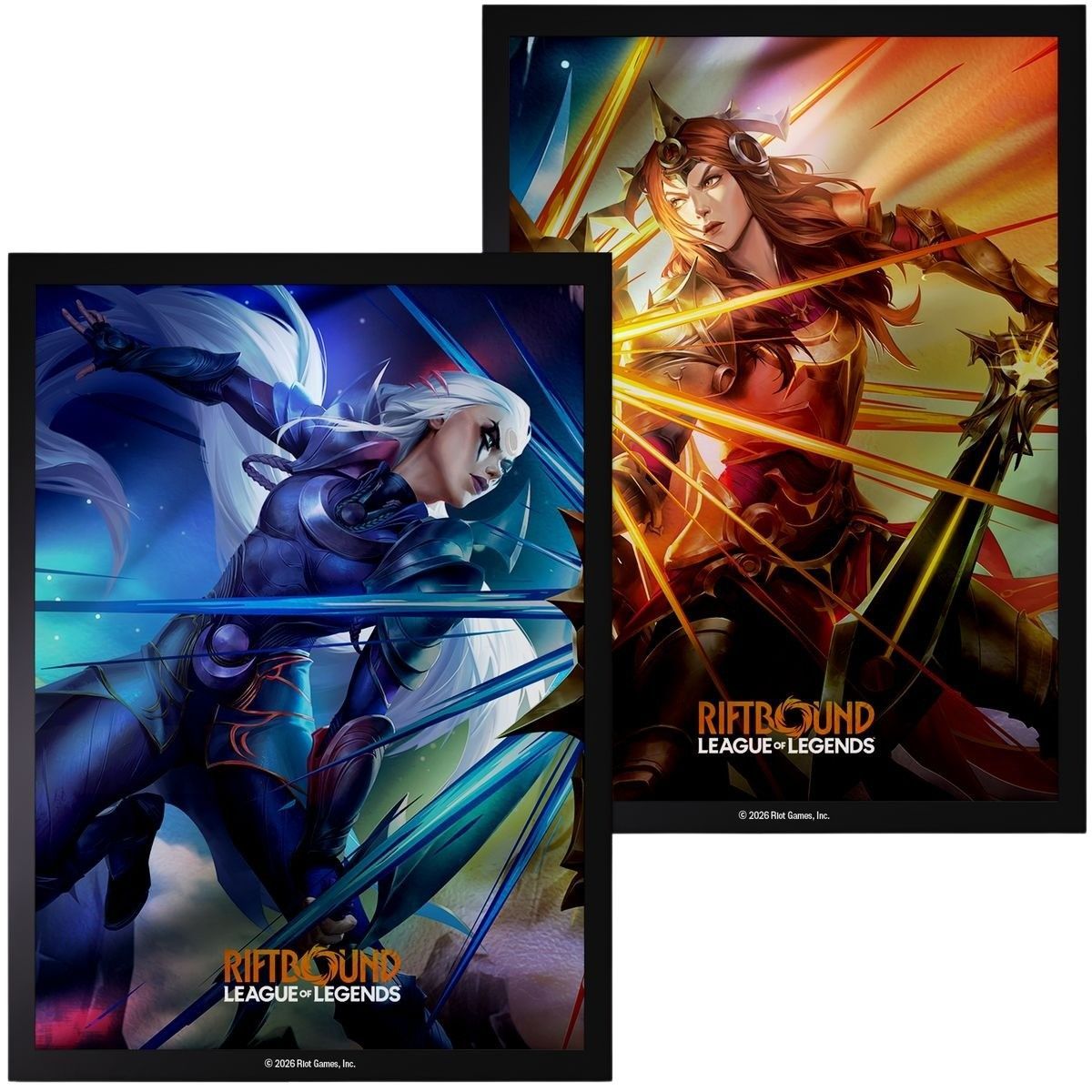 100 Protèges Cartes - Pochettes - Diana vs Leona - Riftbound League of Legends TCG - Set 4 Vendetta - Scellé