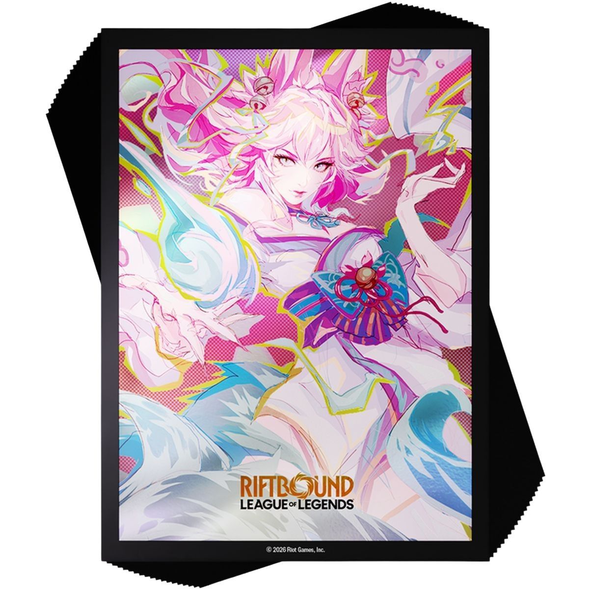 100 Protèges Cartes - Pochettes - Spirit Blossom Ahri - Riftbound League of Legends TCG - Set 2 Spiritforged - Scellé