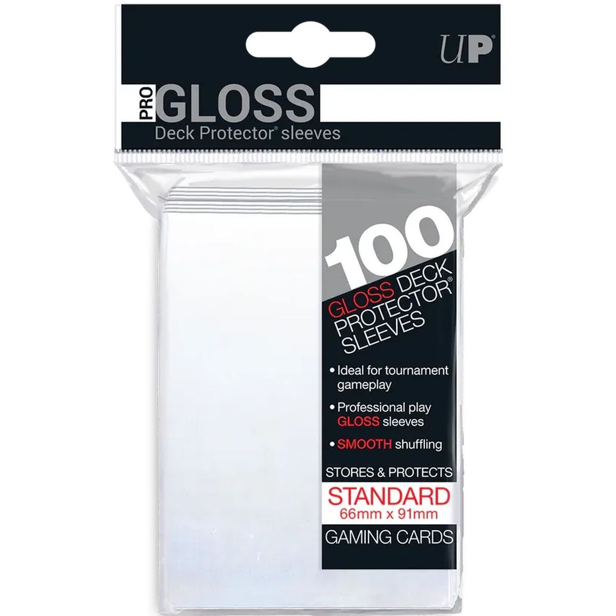 Item 100 Protèges Cartes - Standard - Pro-Gloss : Blanc White - Ultra Pro