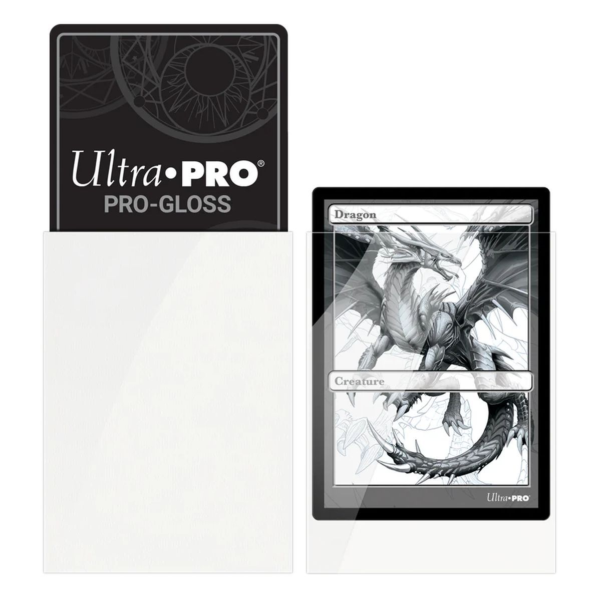 100 Protèges Cartes - Standard - Pro-Gloss : Blanc White - Ultra Pro