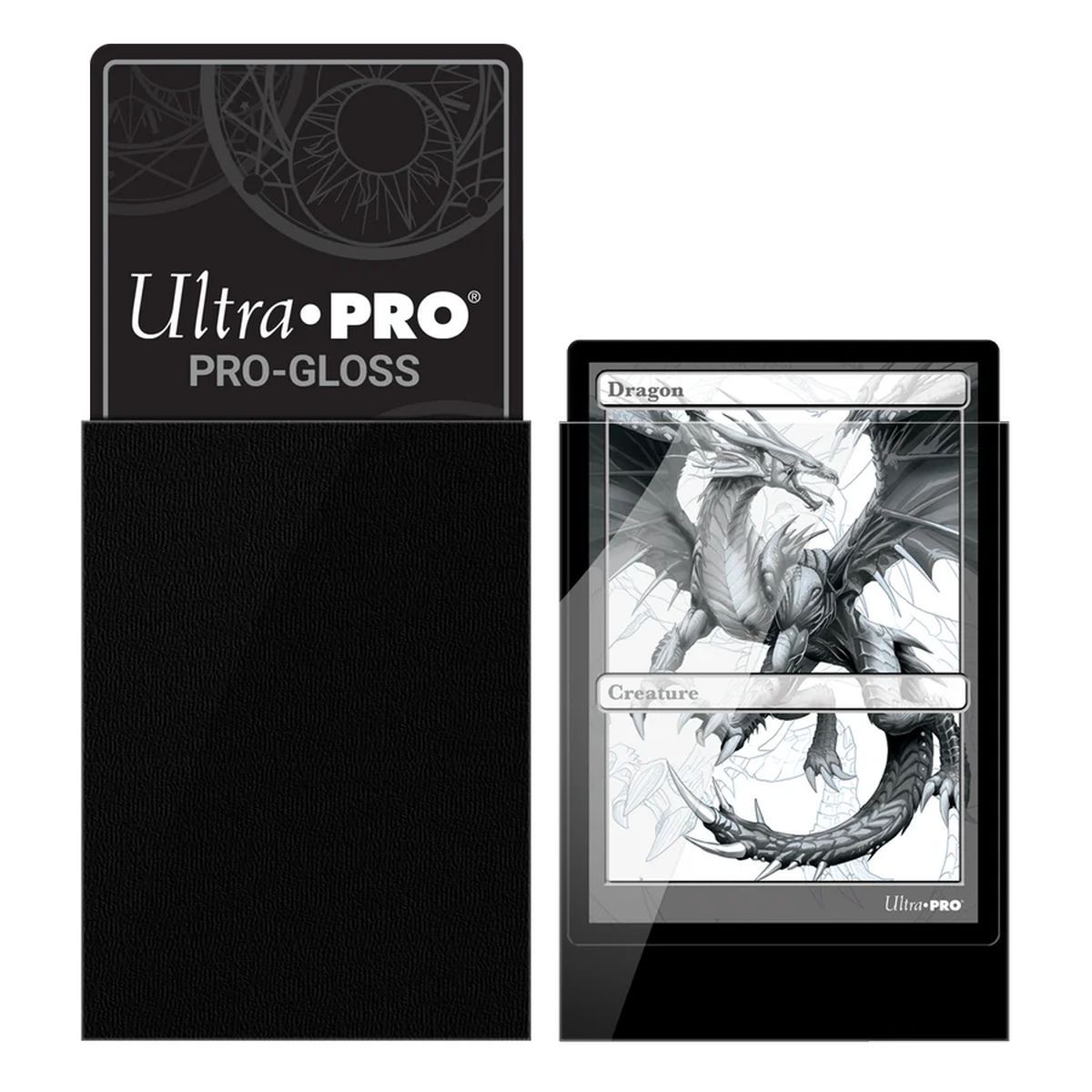 100 Protèges Cartes - Standard - Pro-Gloss : Noir Black - Ultra Pro