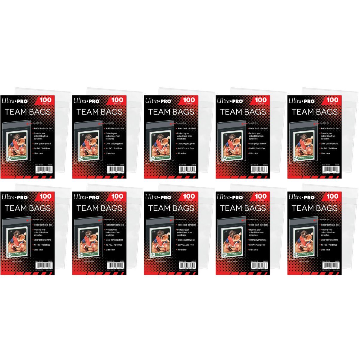 Item 1000 Team Bags - Resealable - Sachets/Pochettes Refermables - Ultra Pro