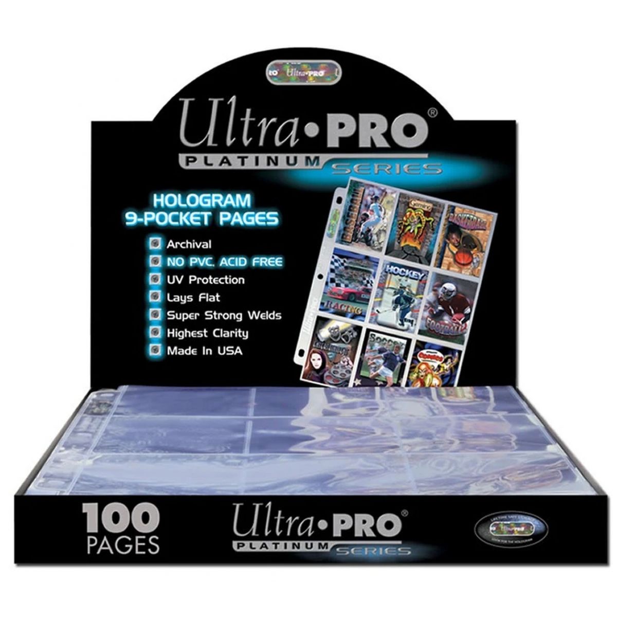 Item Ultra Pro - 100 Pages de Classeur - 9 Cases - Platinum (100)
