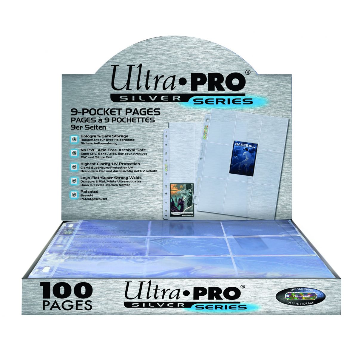 Item Ultra Pro - 100 Pages de Classeur - 9 Cases - Silver (100)
