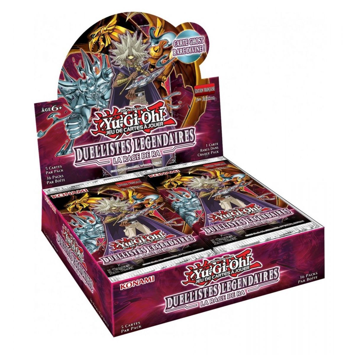 Yu-Gi-Oh! - Display - Boite de 36 Boosters - Duellistes Légendaires : La Rage de Râ - FR