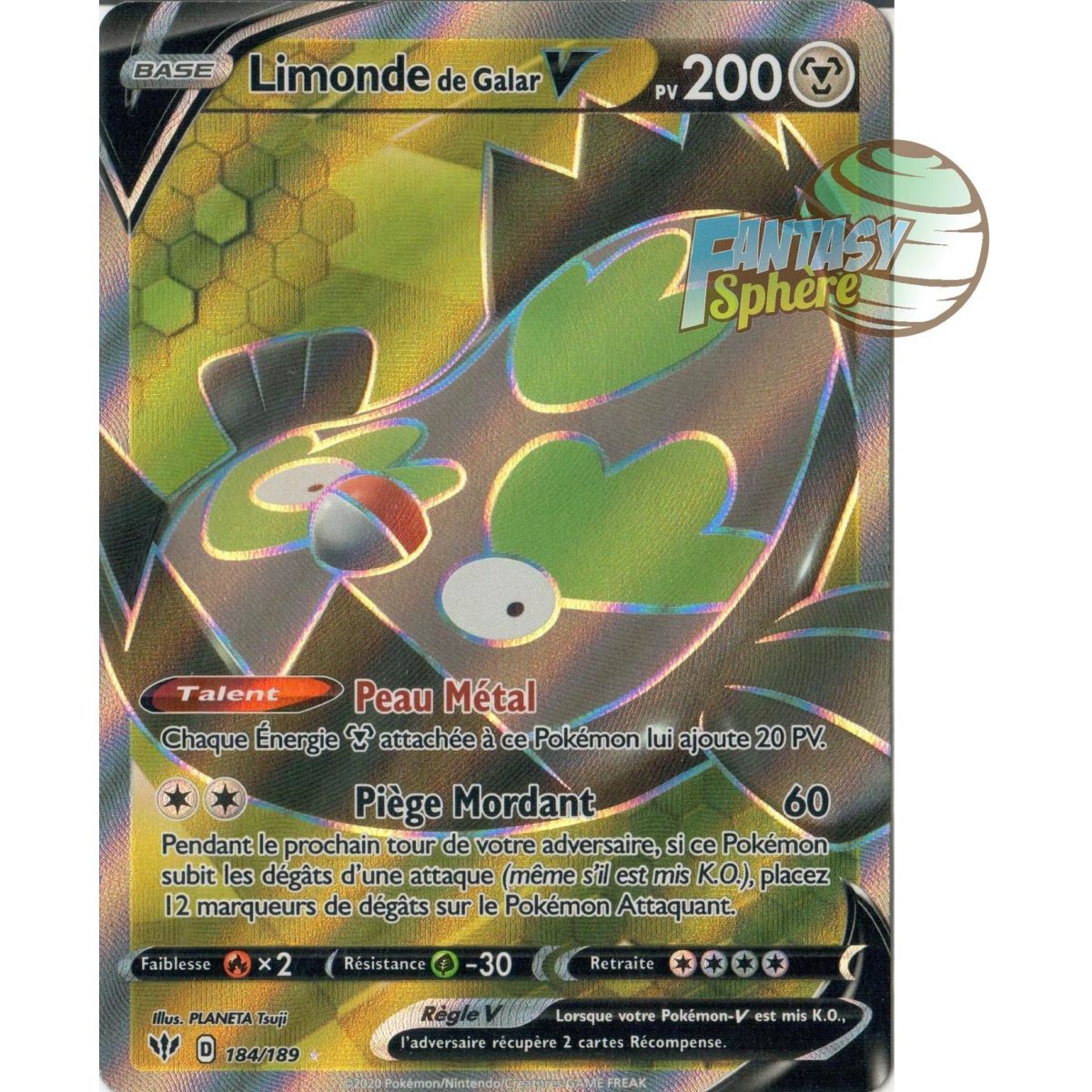 Carte Pokémon Dracaufeu V 019/189 EB03 Épée Bouclier Ténèbres