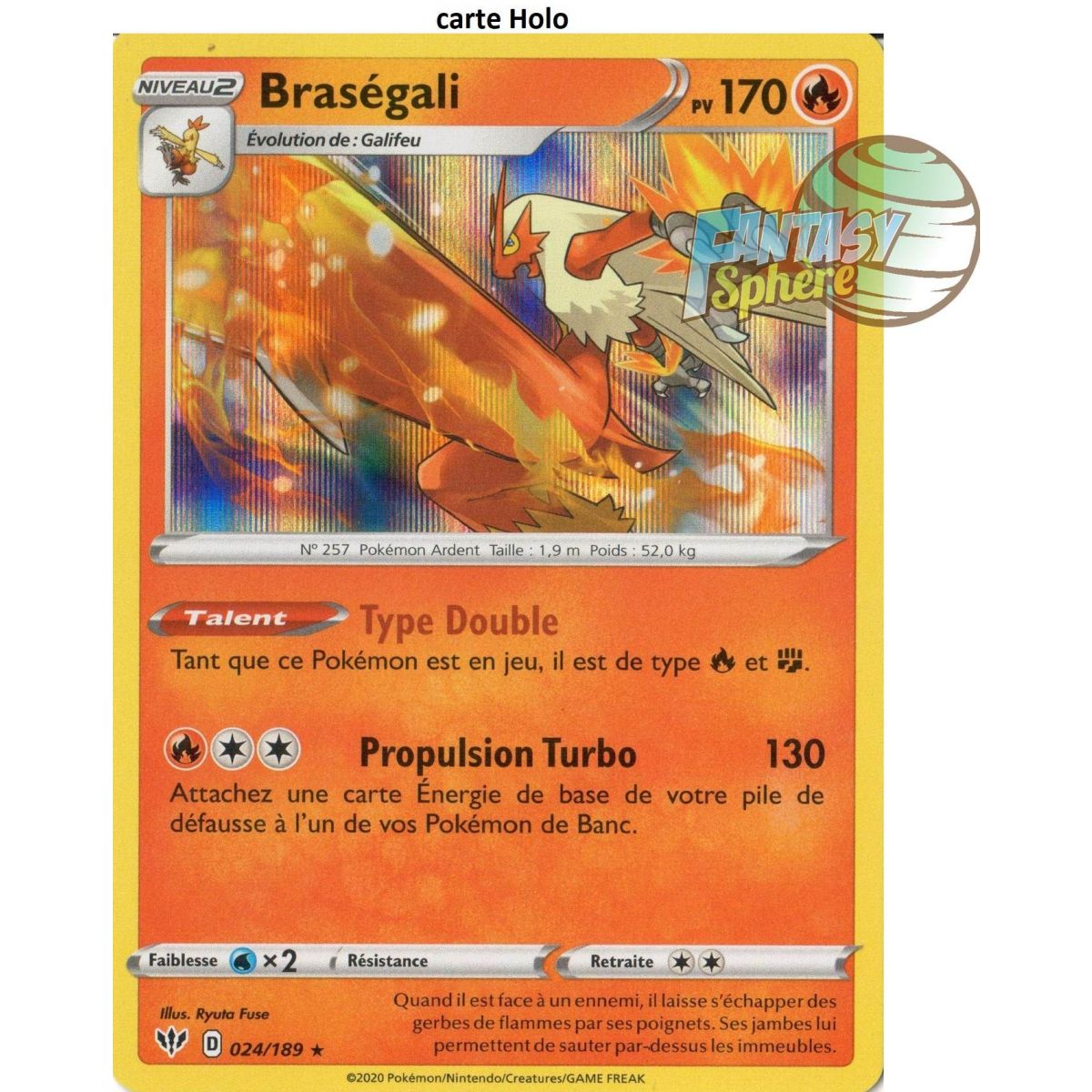 Braségali - Holo Rare 24/189  - EB03 Ténèbres Embrasées