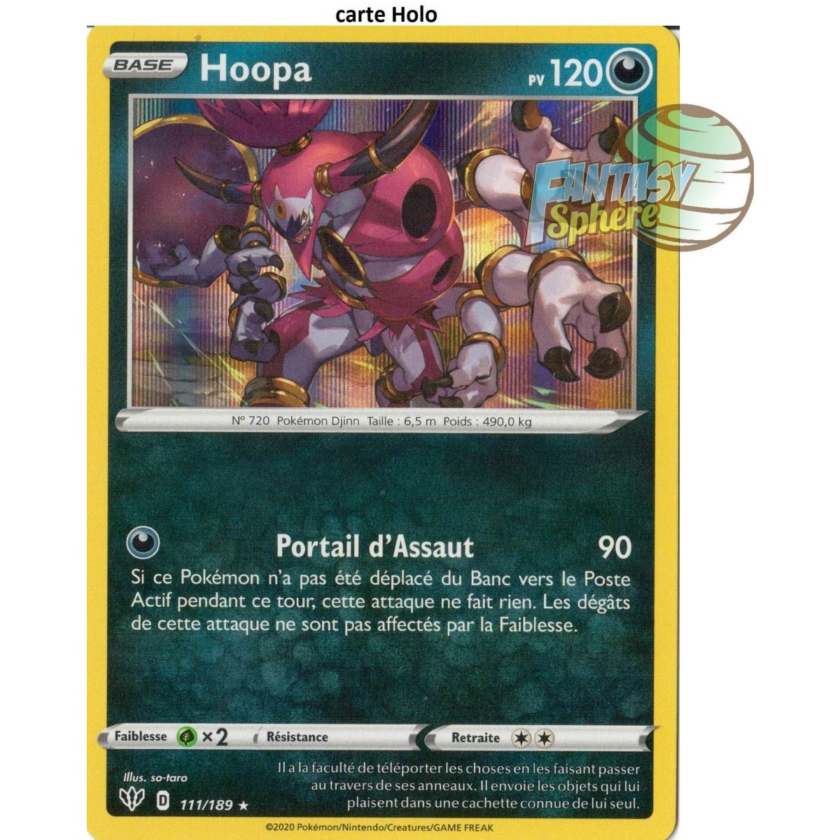 Hoopa - Holo Rare 111/189  - EB03 Ténèbres Embrasées