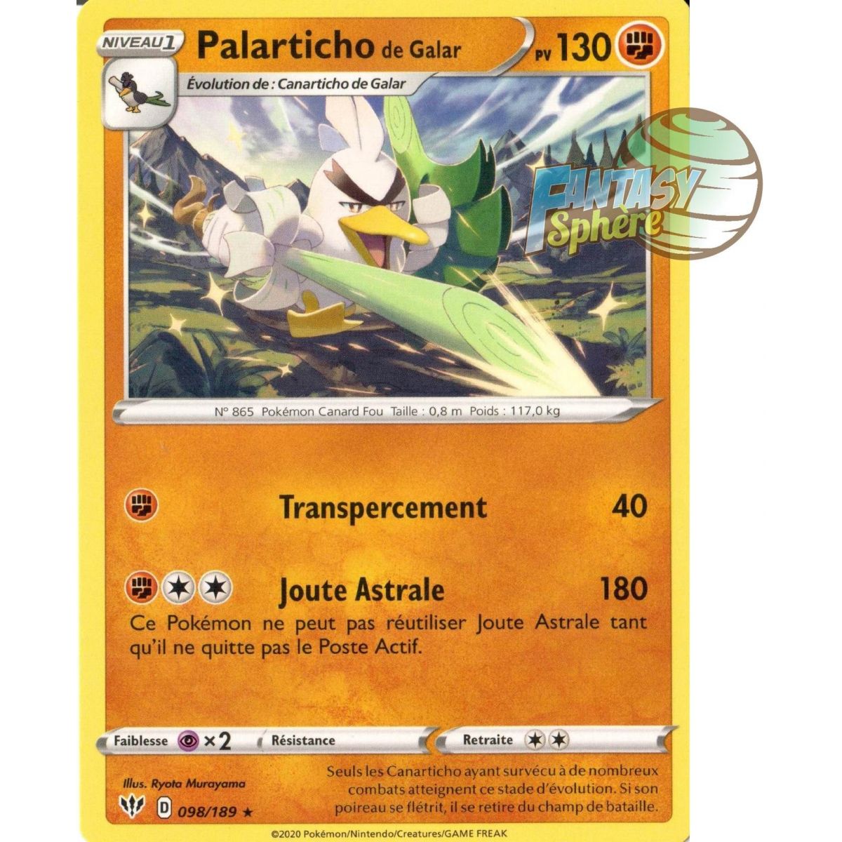 Palarticho de Galar - Rare 98/189  - EB03 Ténèbres Embrasées