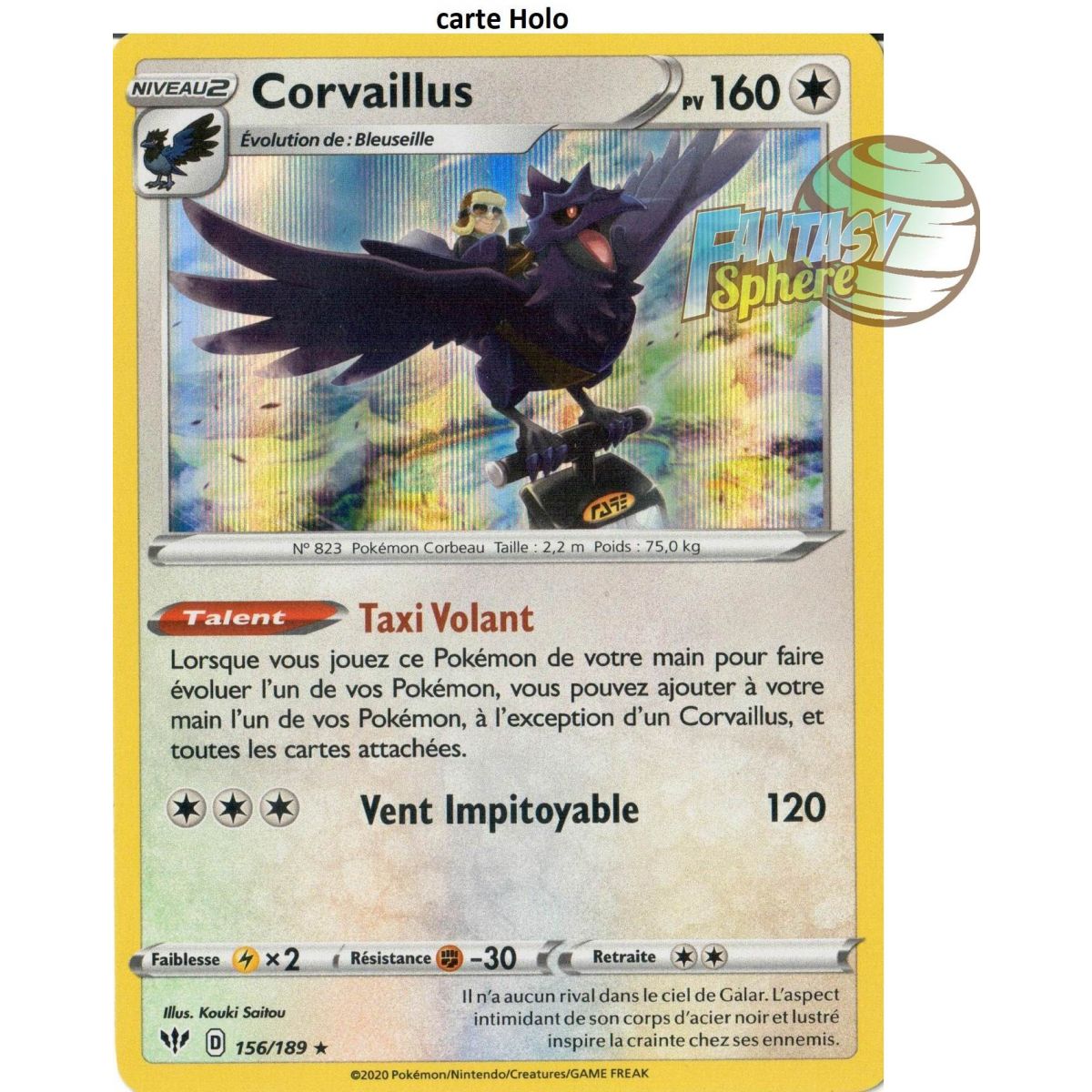 Corvaillus - Holo Rare 156/189  - EB03 Ténèbres Embrasées