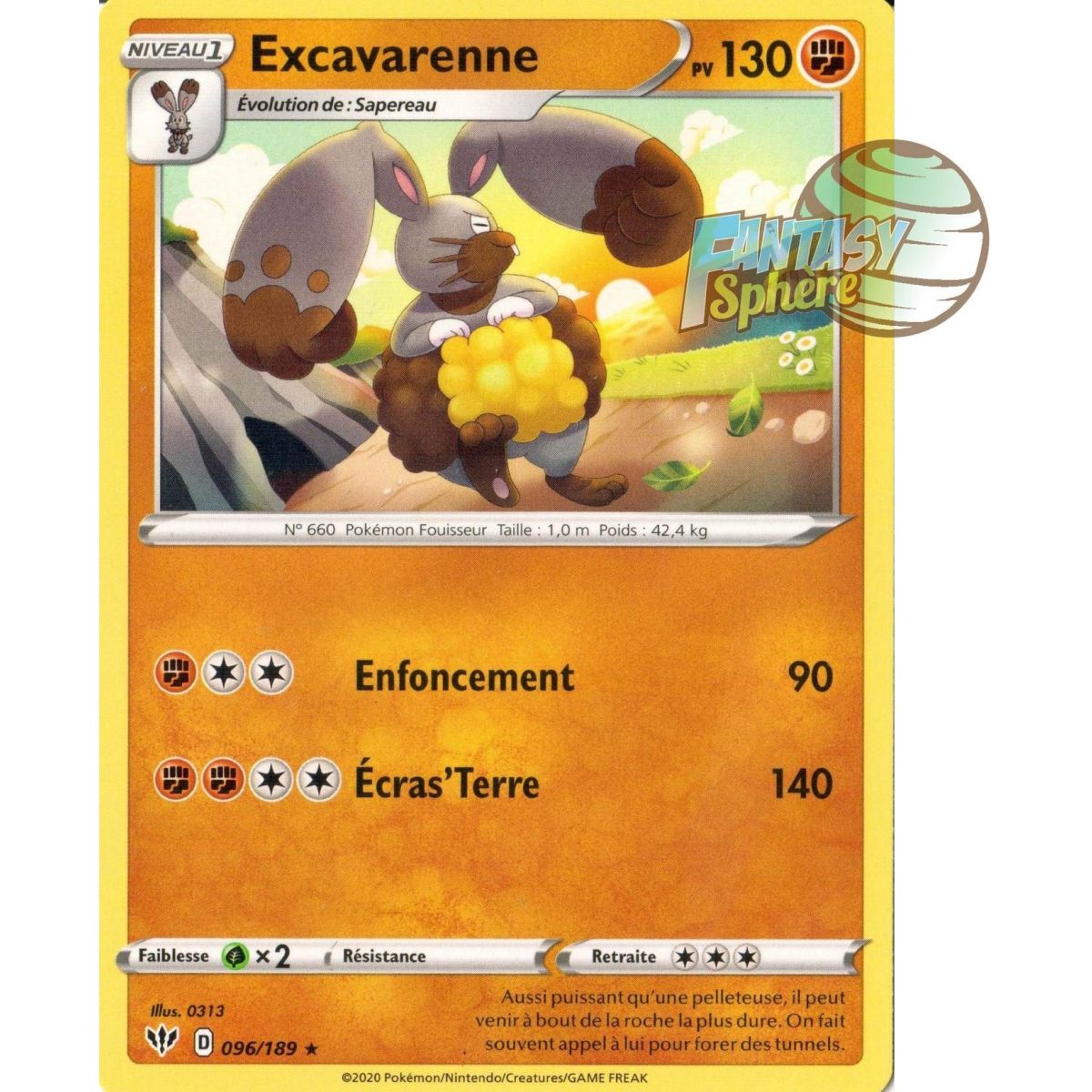 Excavarenne - Rare 96/189  - EB03 Ténèbres Embrasées