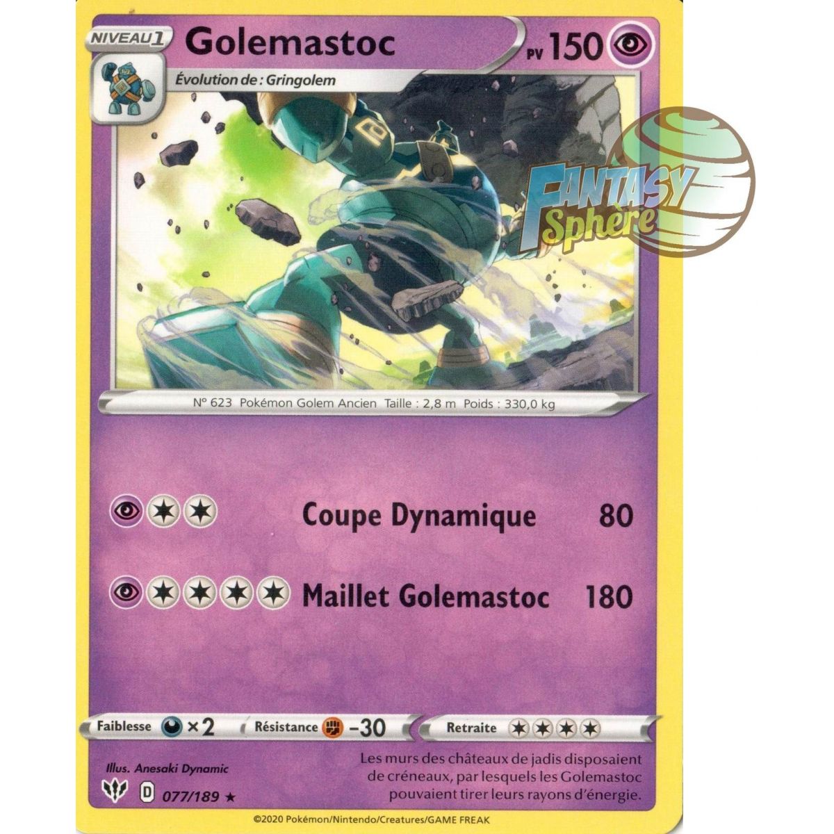 Golemastoc - Rare 77/189  - EB03 Ténèbres Embrasées