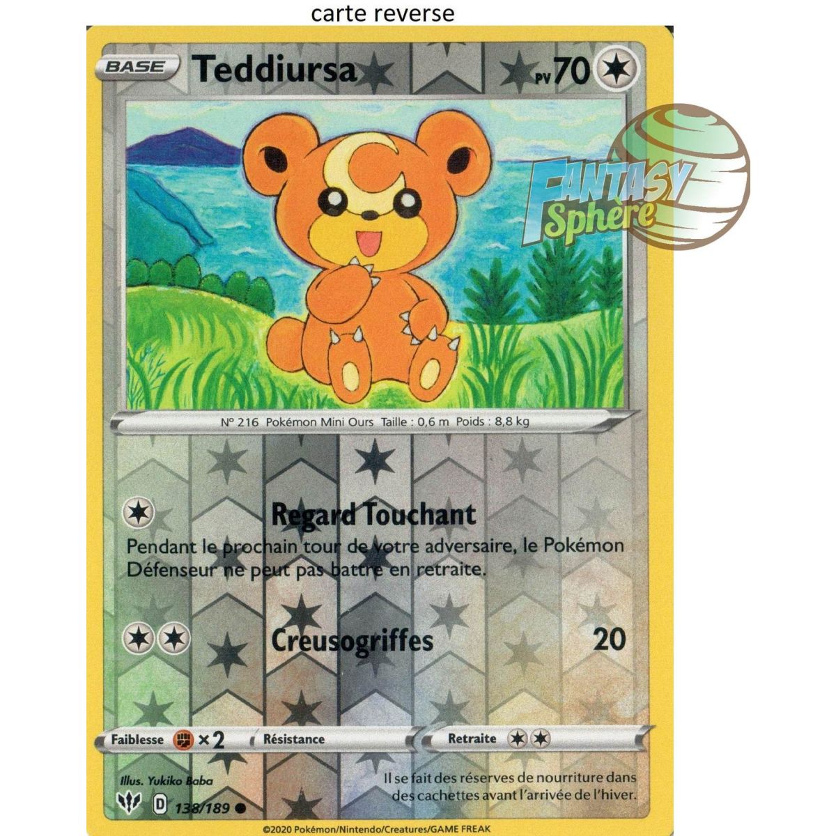 Teddiursa - Reverse 138/189  - EB03 Ténèbres Embrasées