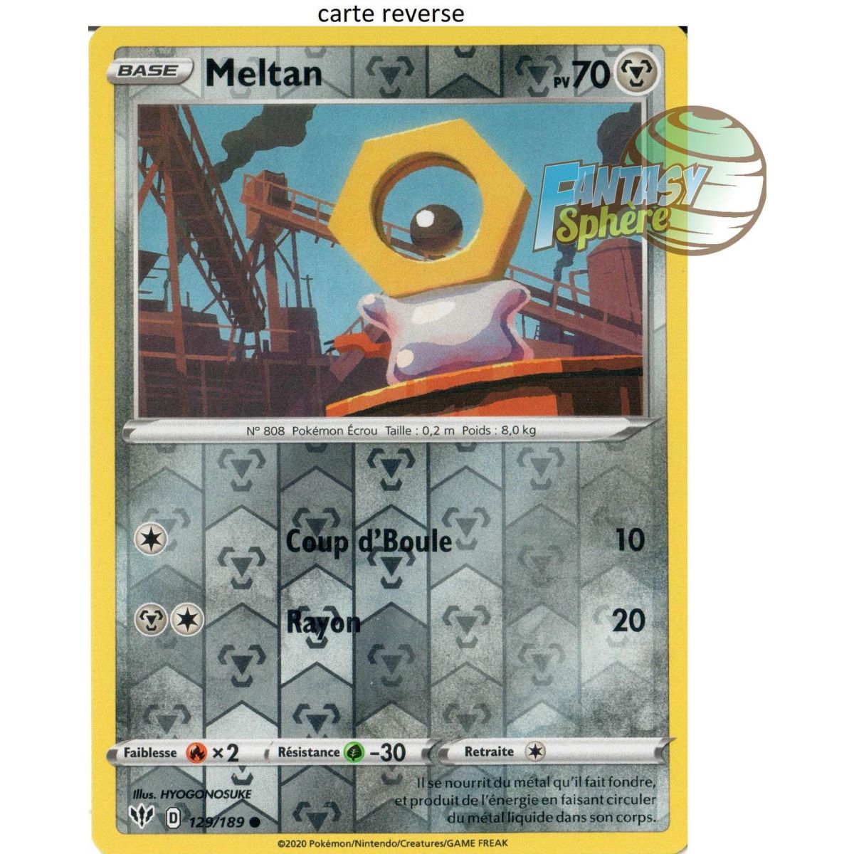 Meltan - Reverse 129/189  - EB03 Ténèbres Embrasées