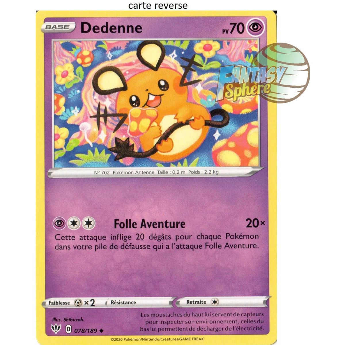 Item Dedenne - Reverse 78/189  - EB03 Ténèbres Embrasées