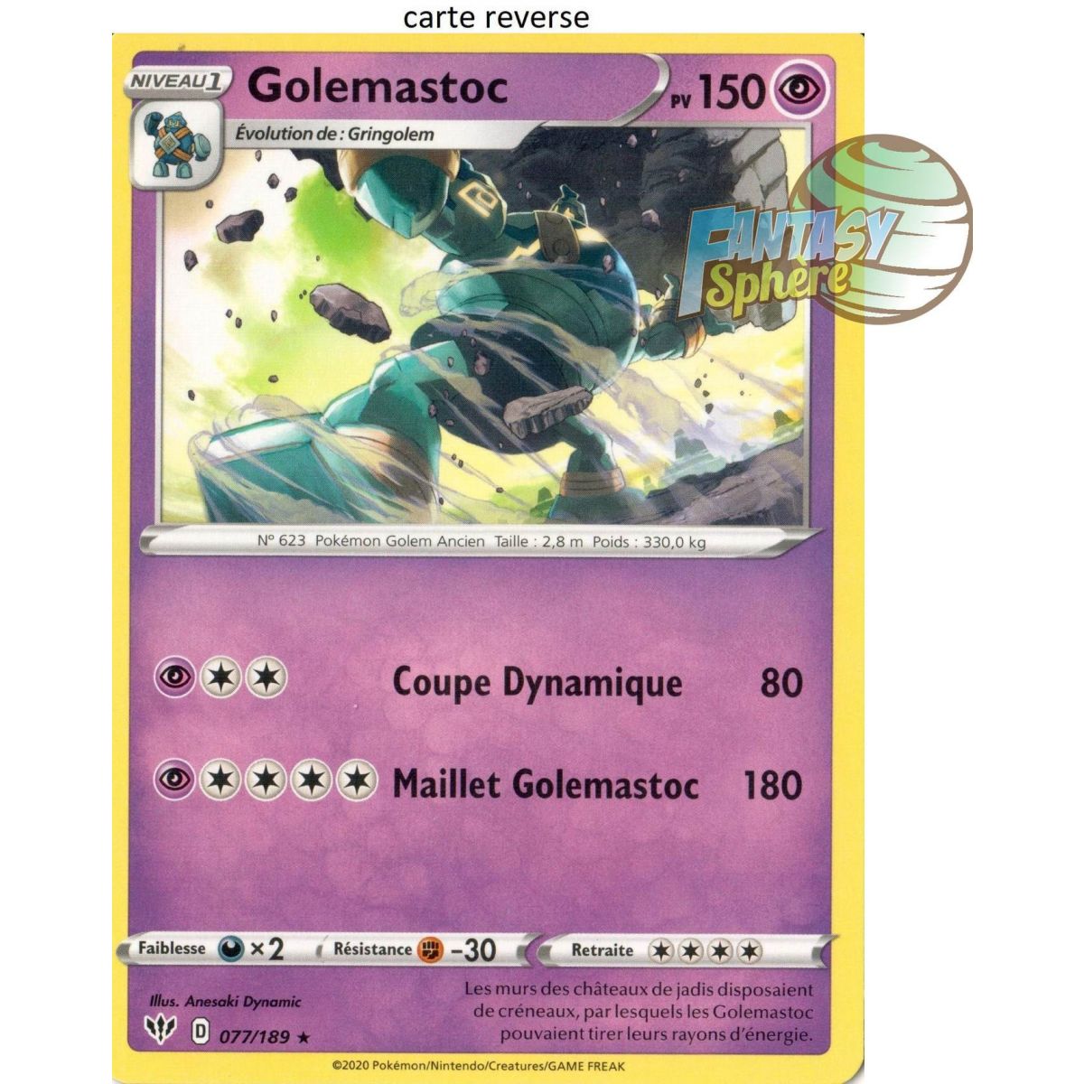 Golemastoc - Reverse 77/189  - EB03 Ténèbres Embrasées