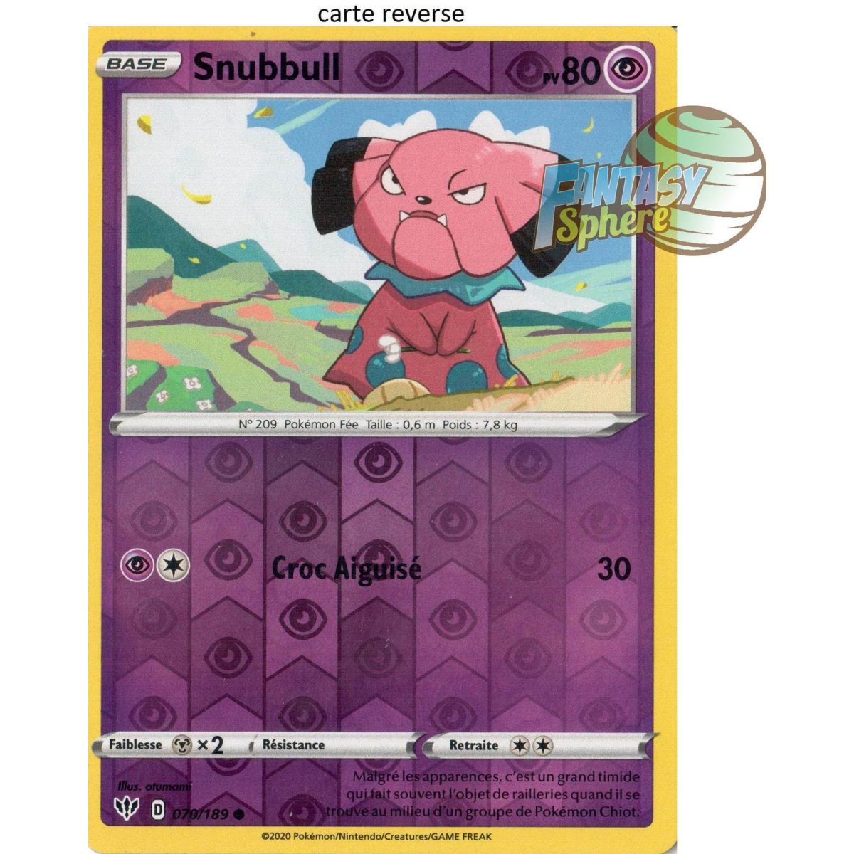 Item Snubull - Reverse 70/189  - EB03 Ténèbres Embrasées