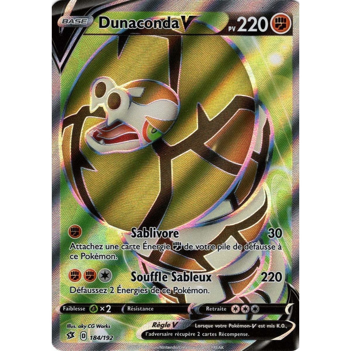 Item Dunaconda V - Full Art Ultra Rare 184/192 EB02 Clash des Rebelles