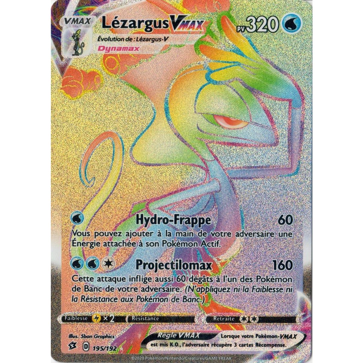 Lézargus VMAX - Secret Rare 195/192 EB02 Clash des Rebelles