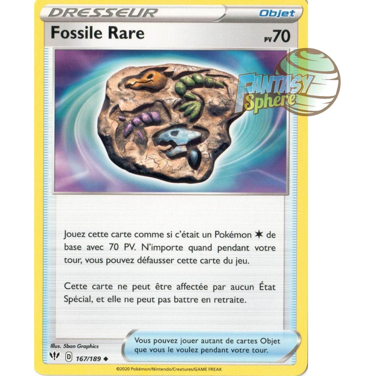 Item Fossile Rare - Peu Commune 167/189 EB02 Clash des Rebelles