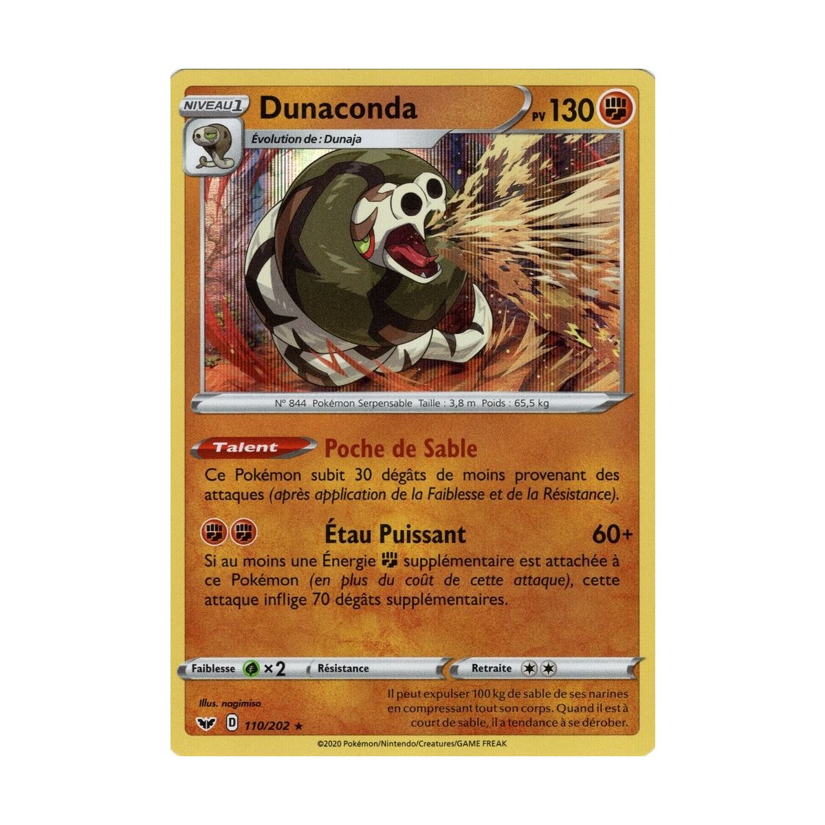 Dunaconda - Holo Rare 110/202 EB01 Epée et Bouclier