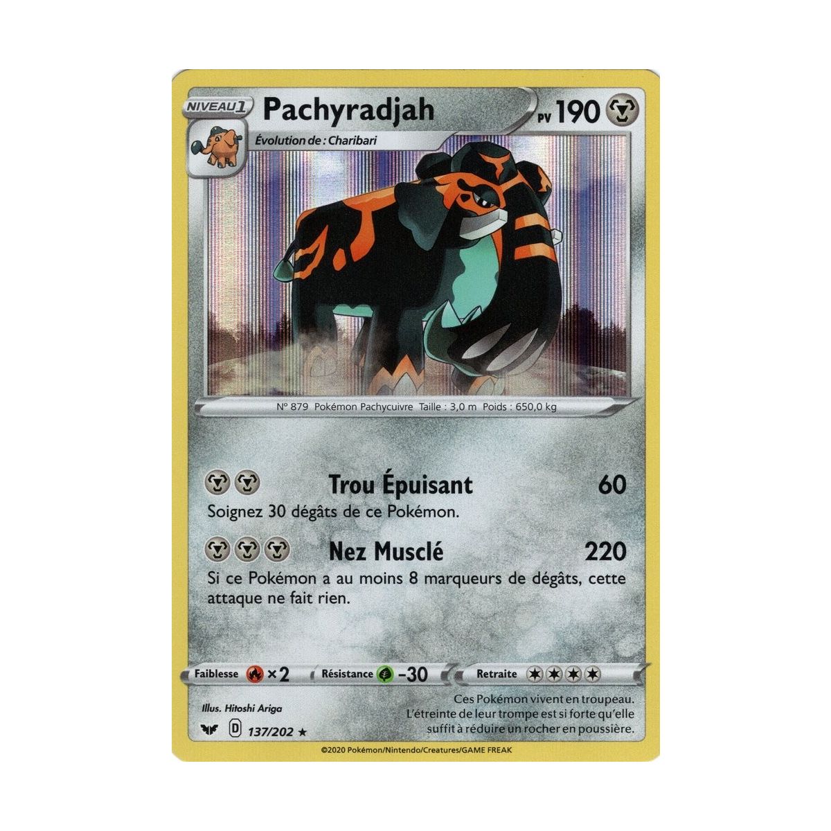 Pachyradjah - Holo Rare 137/202 EB01 Epée et Bouclier