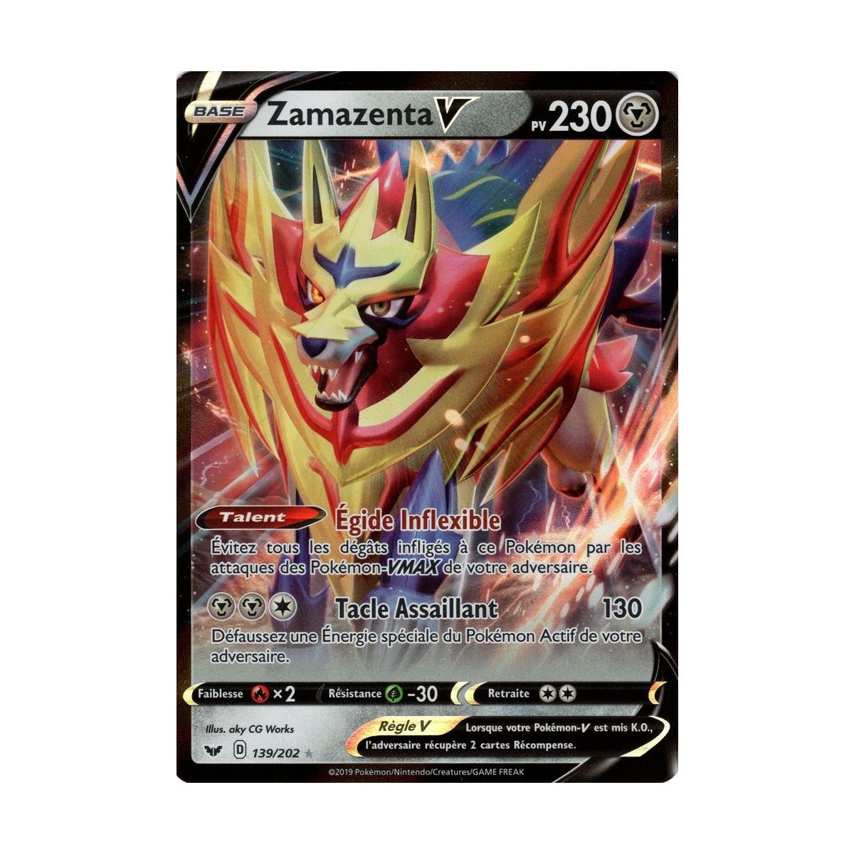 Zamazenta V - Ultra Rare 139/202 EB01 Epée et Bouclier