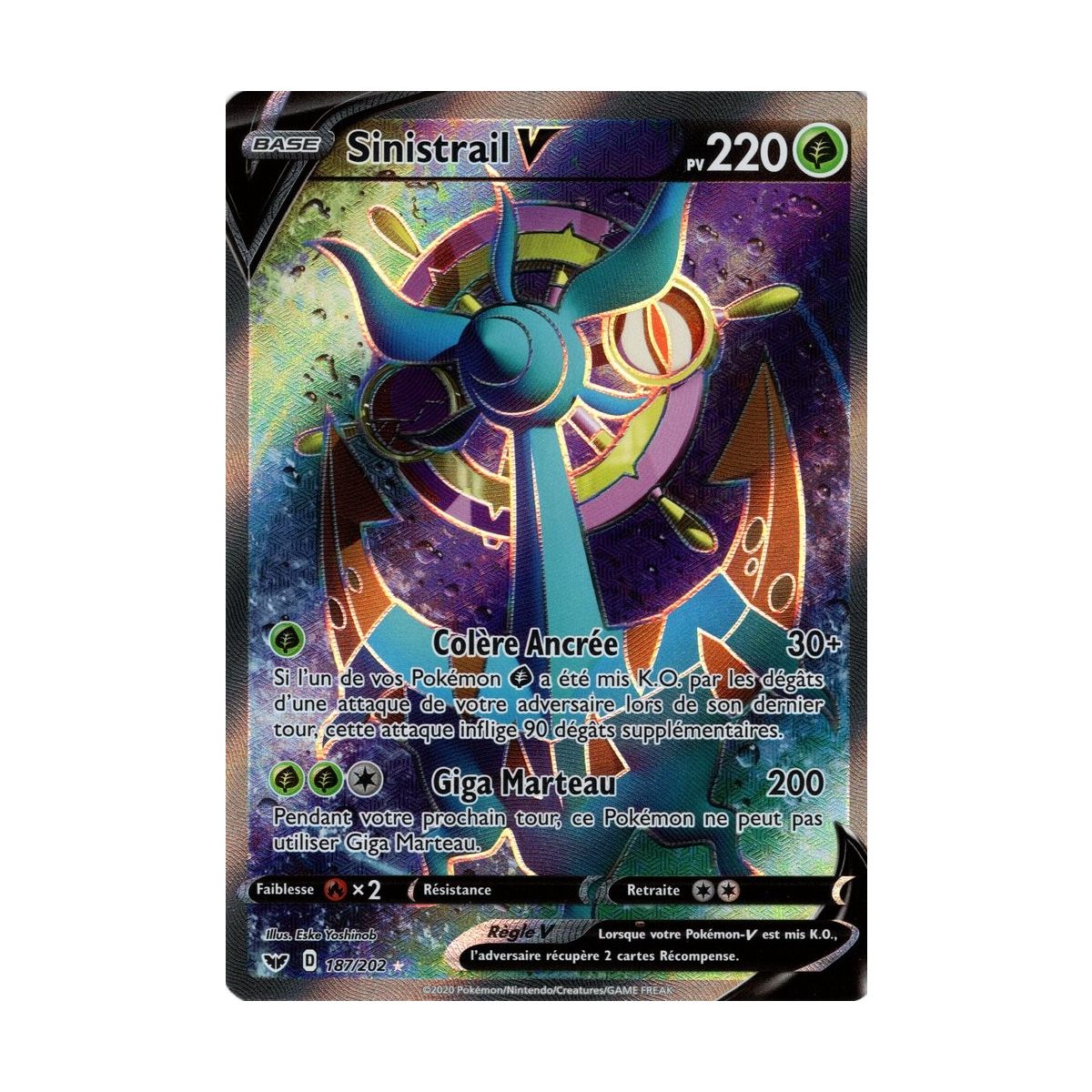 Sinistrail V - Full Art Ultra Rare 187/202 EB01 Epée et Bouclier