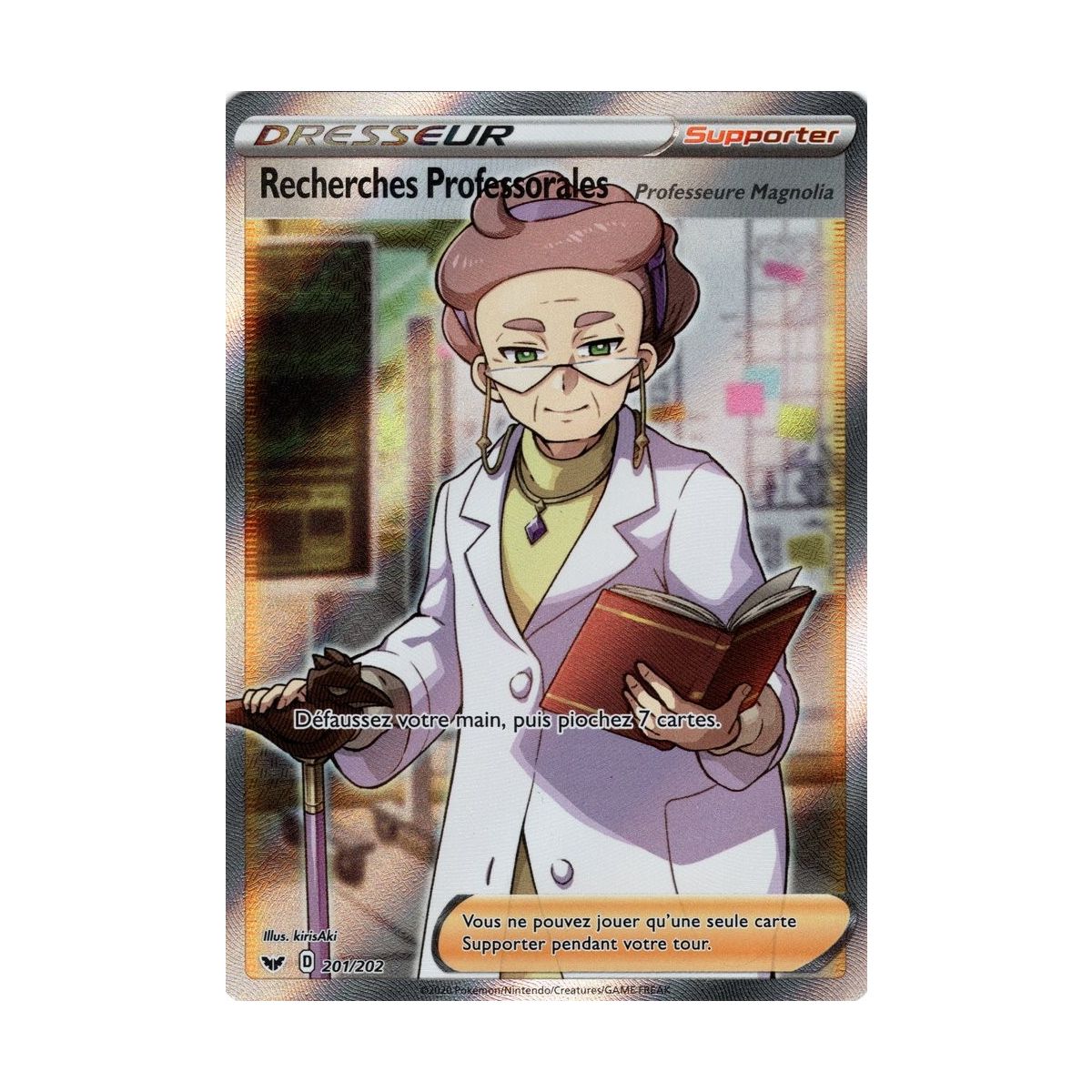 Item Recherches Professorales Professeur Magnolia - Full Art Ultra Rare 201/202 EB01 Epée et Bouclier