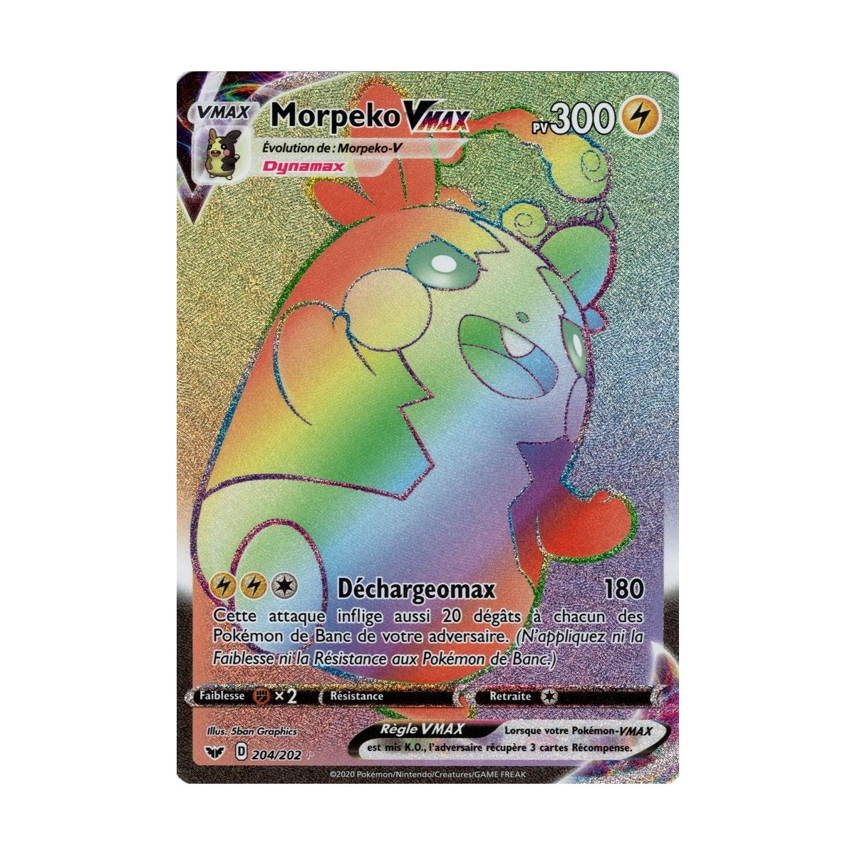 Morpeko VMAX - Secret Rare 204/202 EB01 Epée et Bouclier