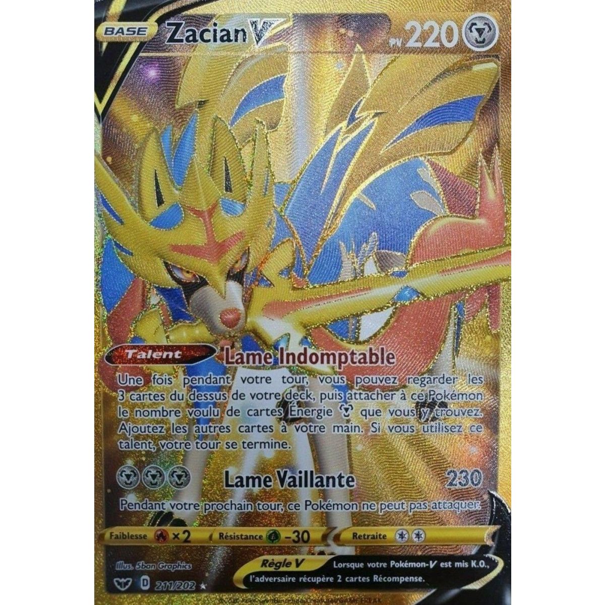 Item Zacian V - Secret Rare 211/202 EB01 Epée et Bouclier