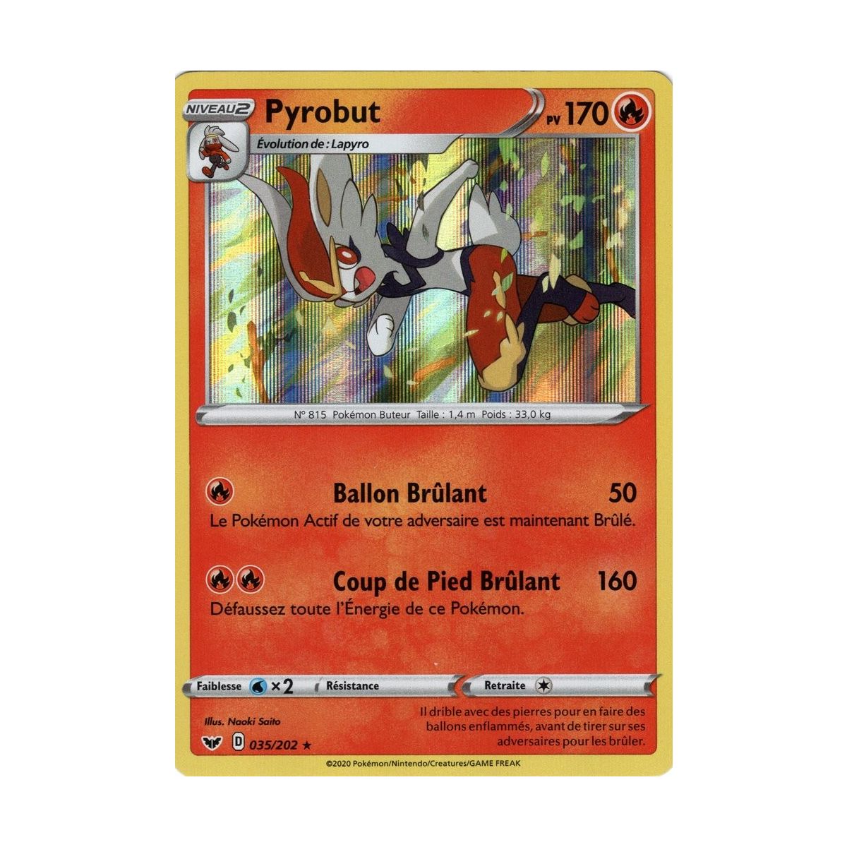 Pyrobut - Holo Rare 35/202 EB01 Epée et Bouclier