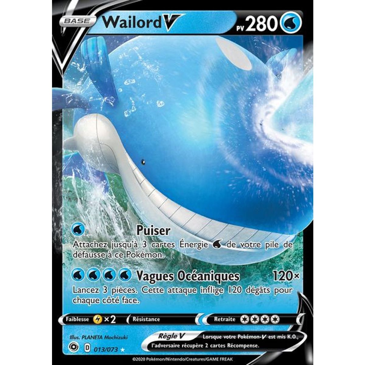 Wailord V - Ultra Rare 13/73 EB3. Epée et Bouclier 3.5 : La Voie du Maître