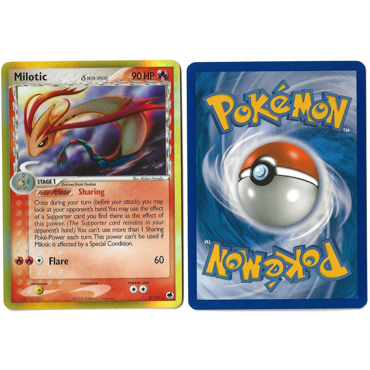 Item Milotic (1) 5/101 EX Île des Dragons Holo  Anglais Near Mint