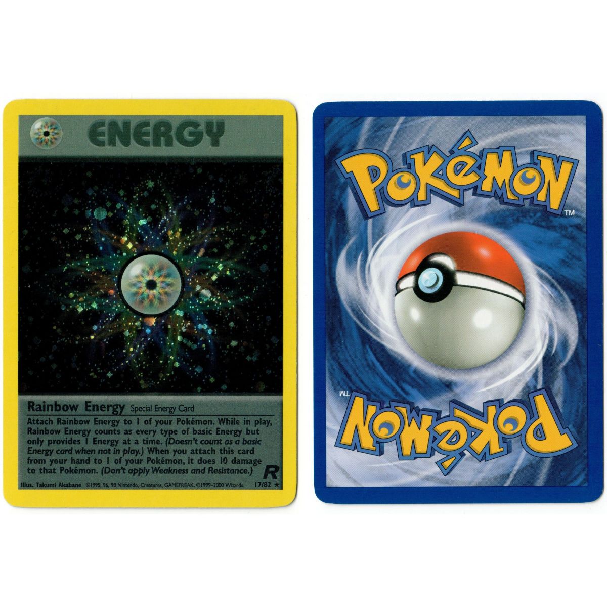 Item Rainbow Energy 17/82 Team Rocket Holo Unlimited Anglais Voir Scan