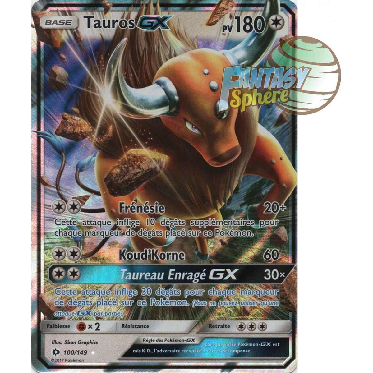 Tauros GX - Ultra Rare 100/149 - Soleil et Lune 1