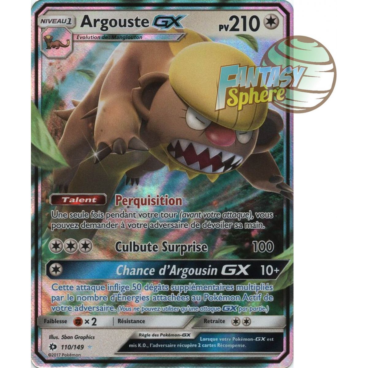 Argouste GX - Ultra Rare 110/149 - Soleil et Lune 1