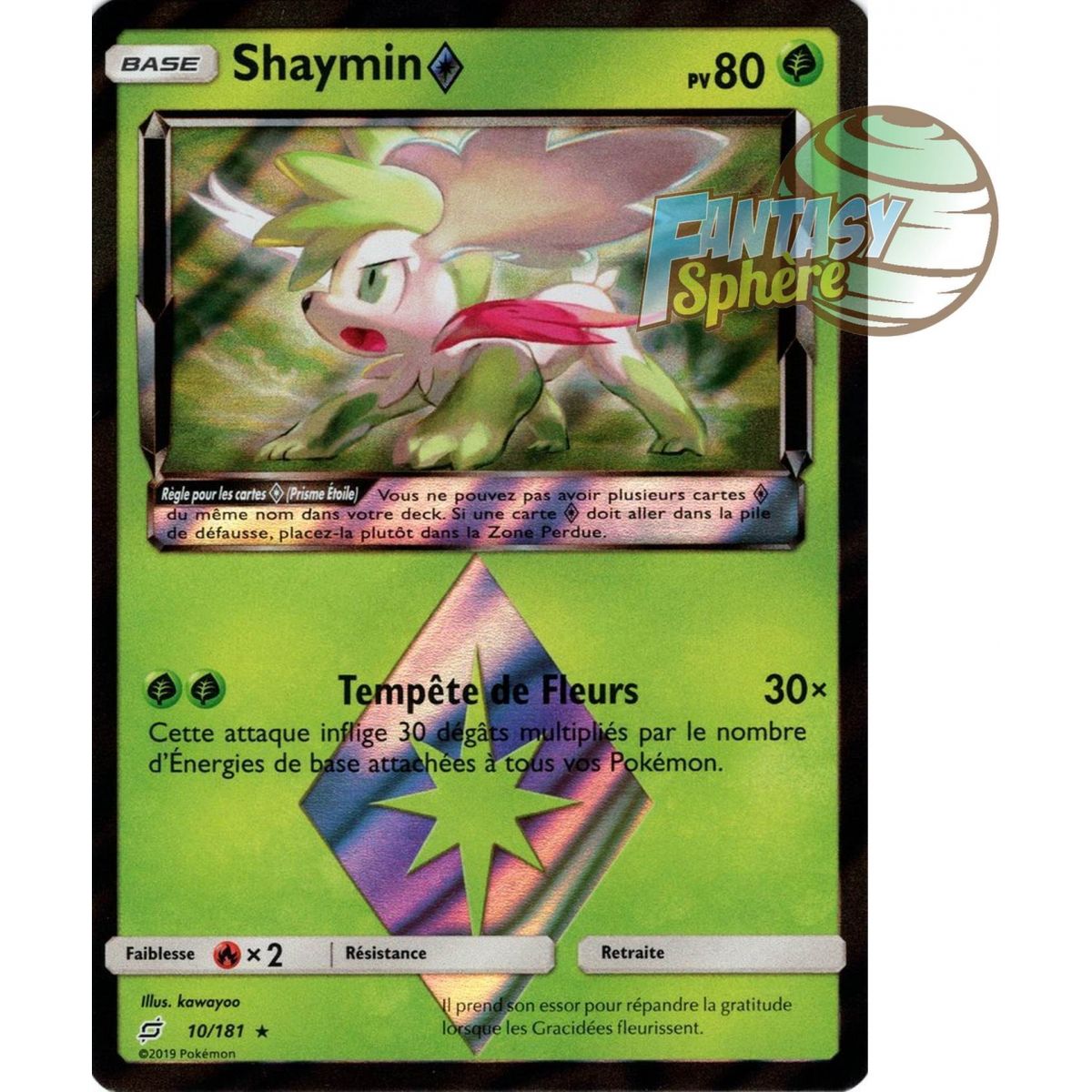 Shaymin - Prisme Rare 10/181 - Soleil et Lune 9 Duo de Choc