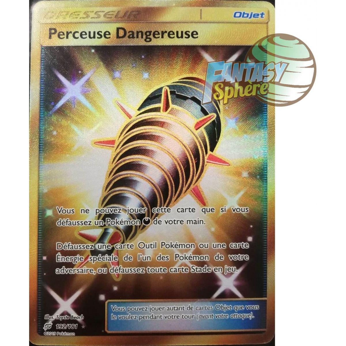 Perceuse Dangereuse - Secret Rare 192/181 - Soleil et Lune 9 Duo de Choc