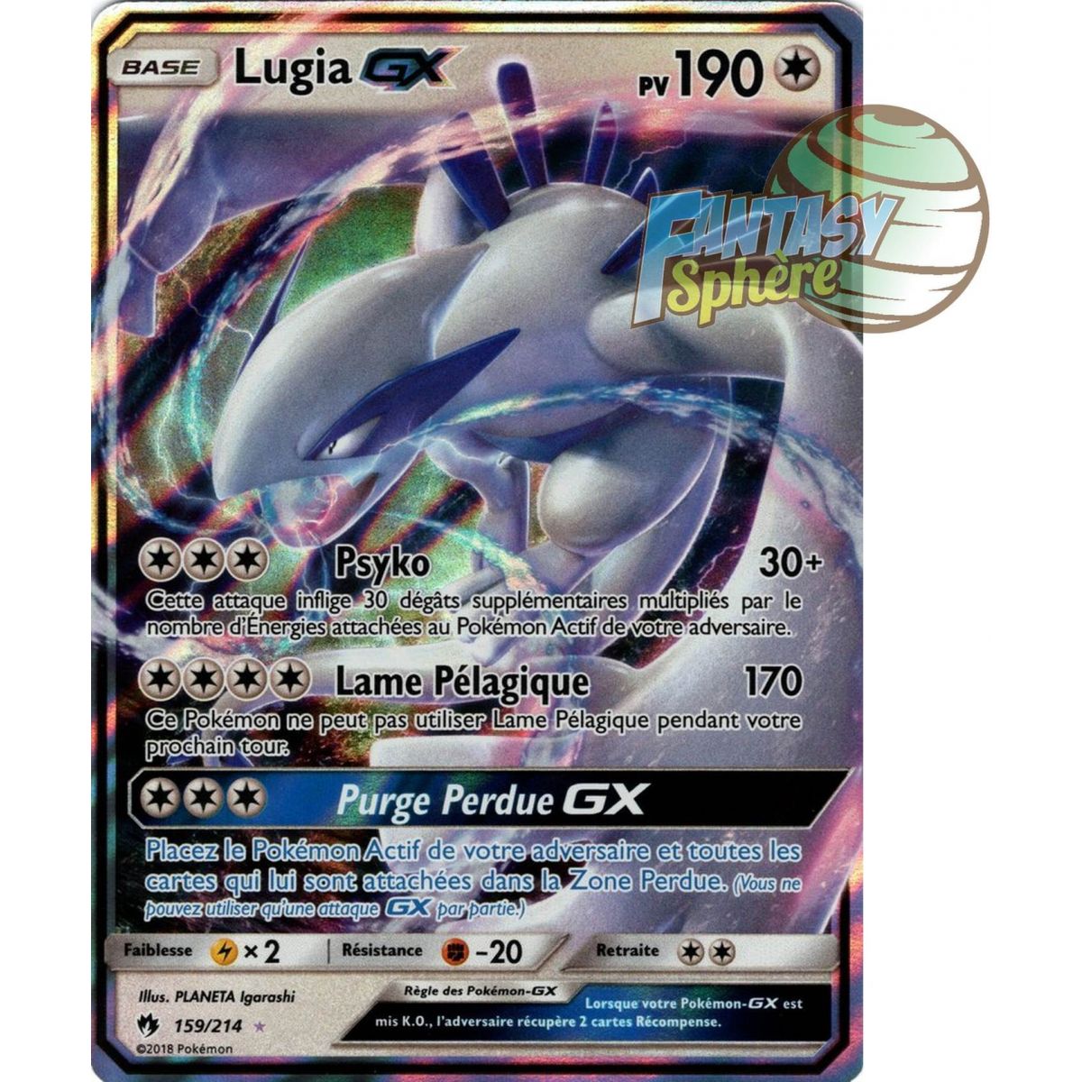 Item Lugia GX - Ultra Rare 159/214 - Soleil et Lune 8 Tonnerre Perdu