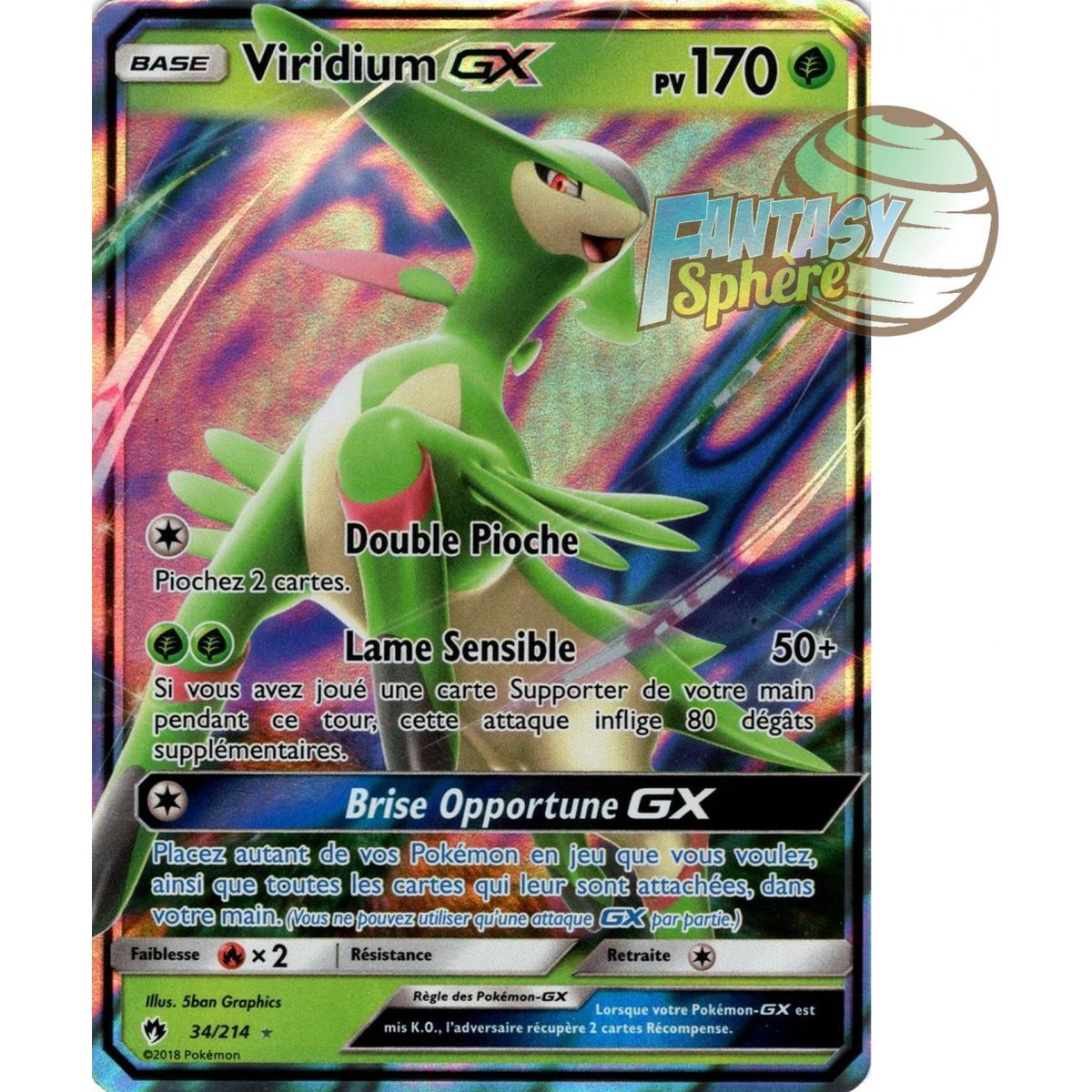 Viridium GX - Ultra Rare 34/214 - Soleil et Lune 8 Tonnerre Perdu