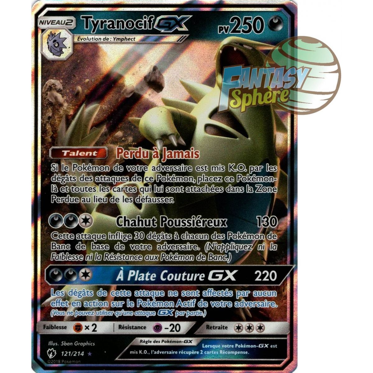 Item Tyranocif GX - Ultra Rare 121/214 - Soleil et Lune 8 Tonnerre Perdu