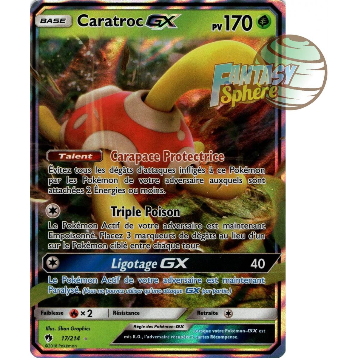 Item Caratroc GX - Ultra Rare 17/214 - Soleil et Lune 8 Tonnerre Perdu