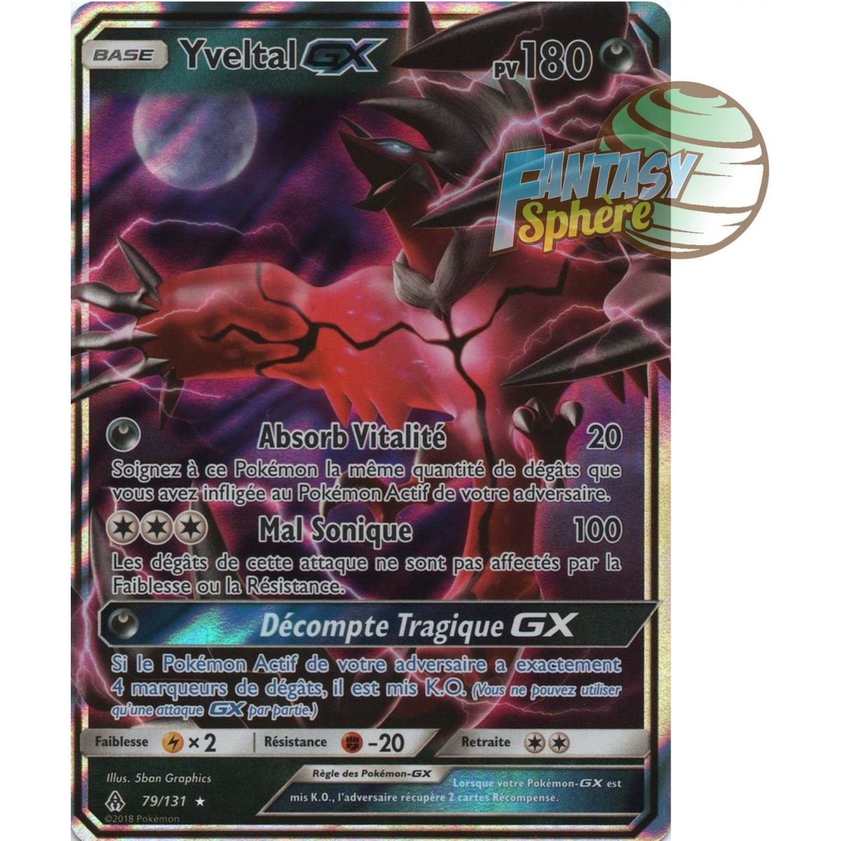 Yveltal GX - Ultra Rare 79/131 - Soleil et Lune 6 Lumière Interdite