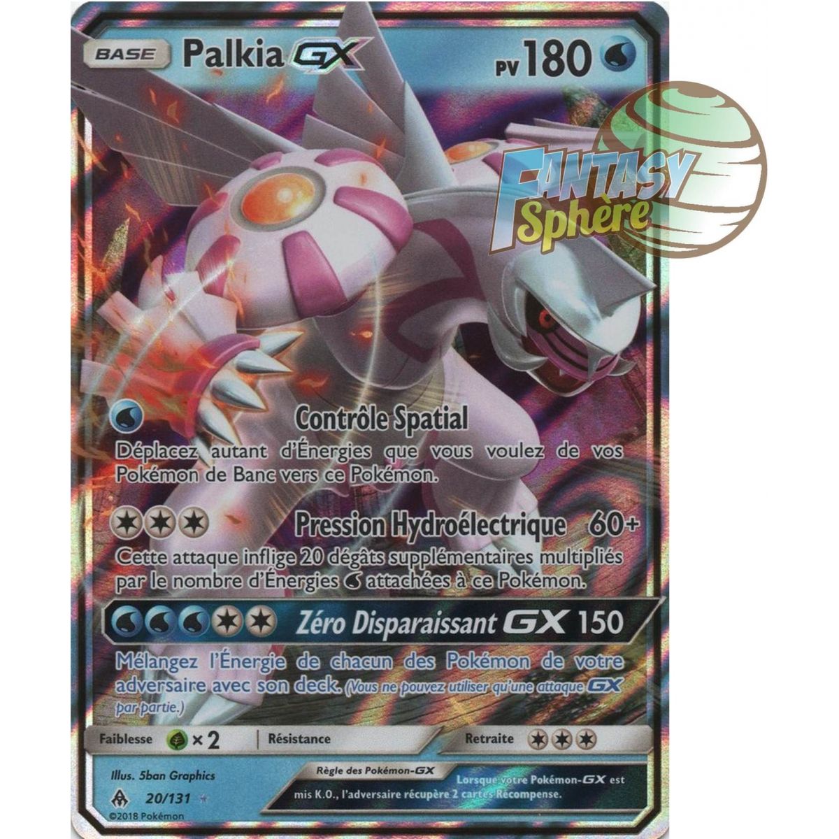 Item Palkia GX - Ultra Rare 20/131 - Soleil et Lune 6 Lumière Interdite