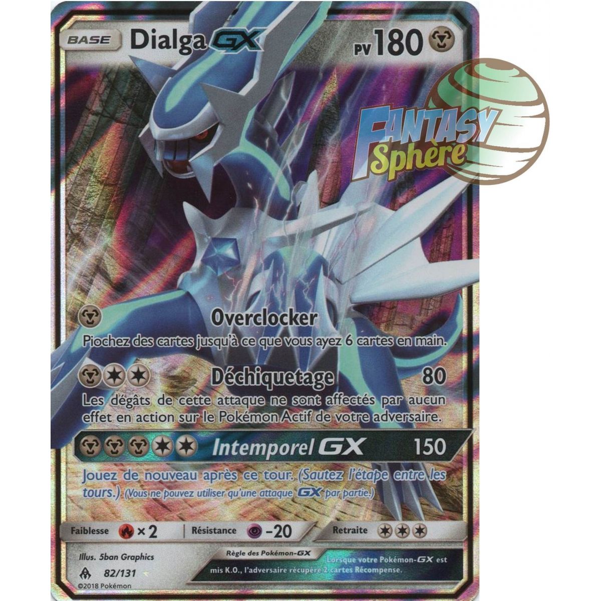 Item Dialga GX - Ultra Rare 82/131 - Soleil et Lune 6 Lumière Interdite